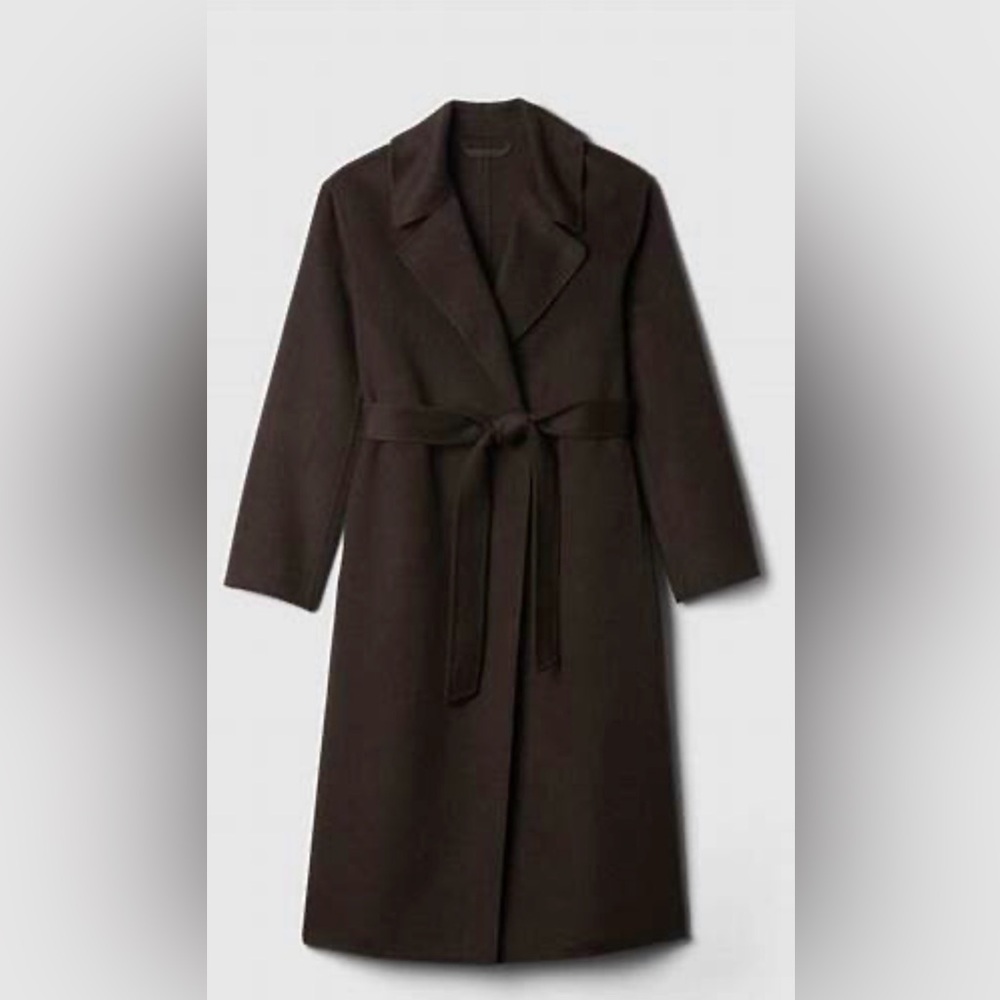 Joie Dark Brown Belted Women's Coat Small